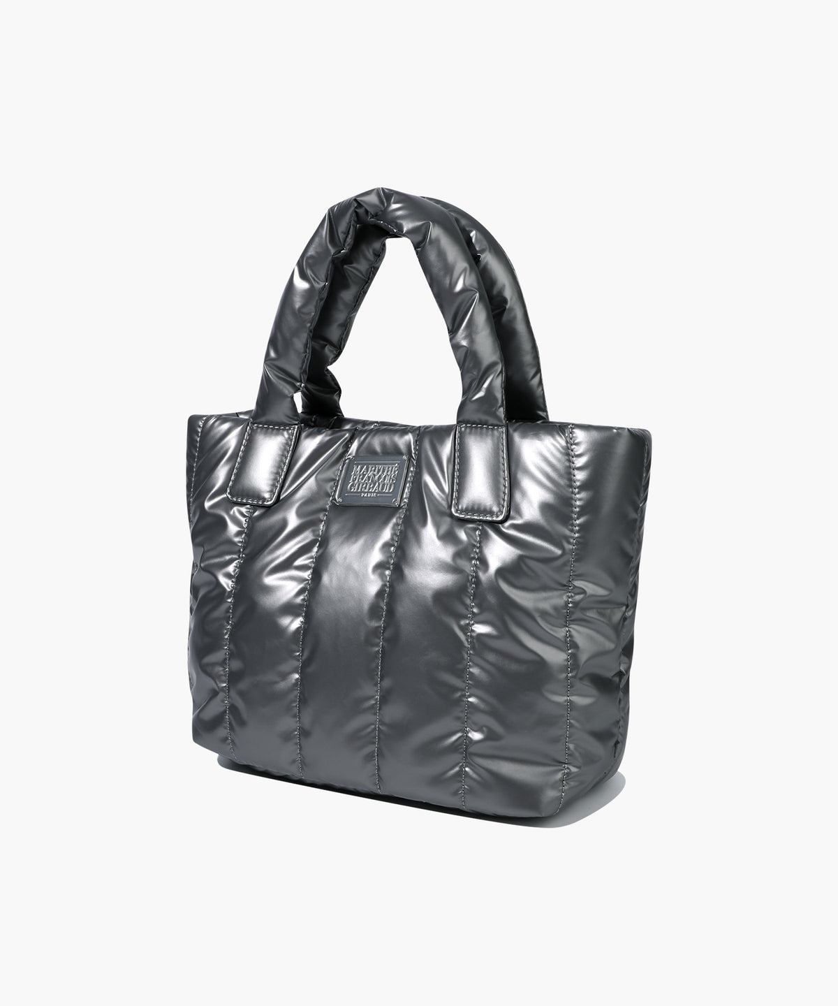 CLASSIC LOGO MATT METALLIC PADDING BAG gray