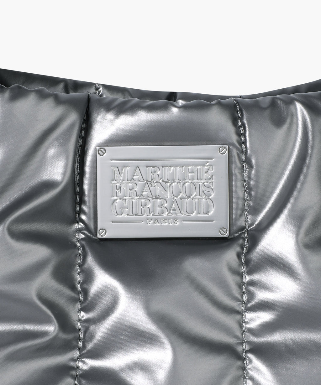 CLASSIC LOGO MATT METALLIC PADDING BAG gray