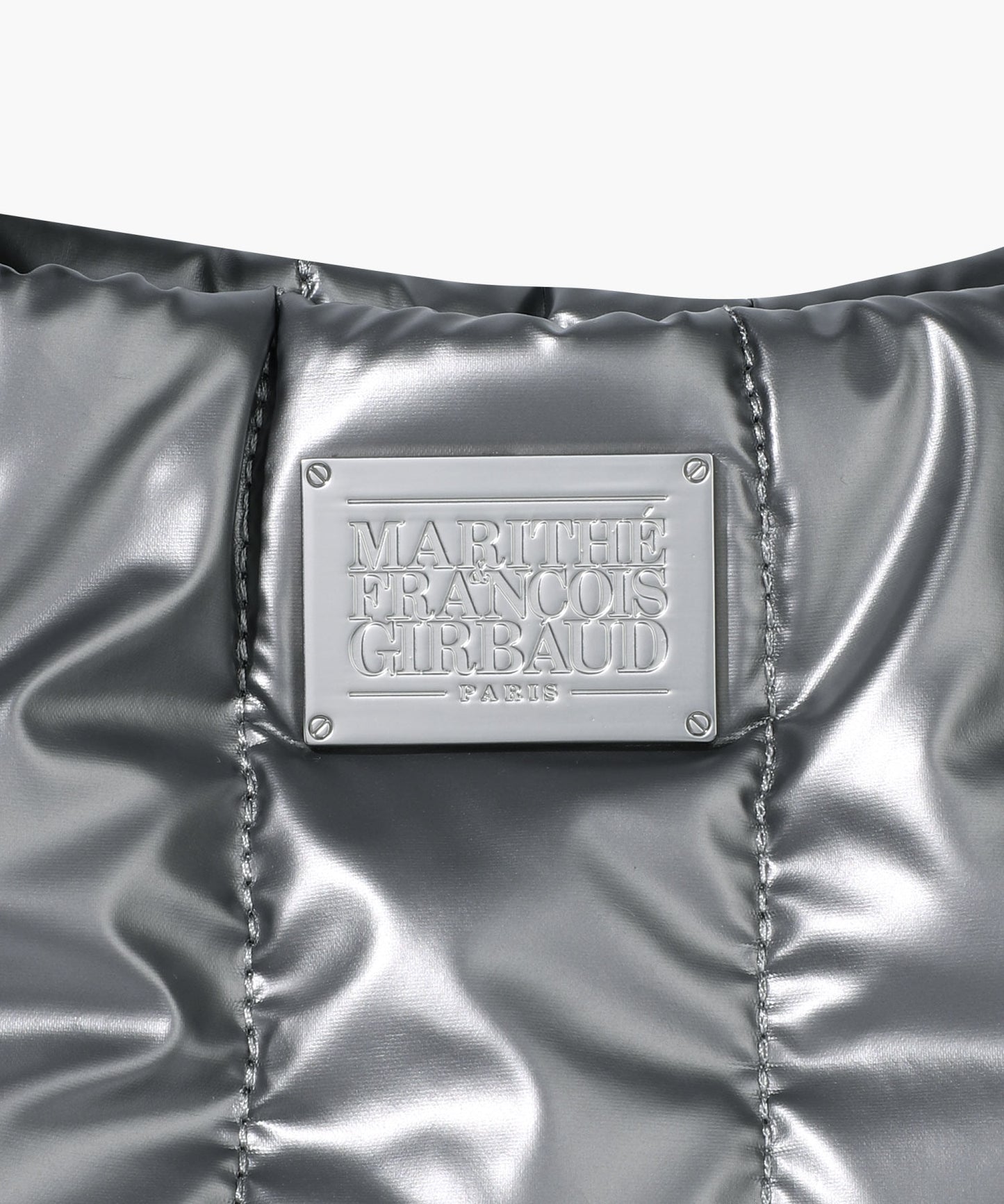CLASSIC LOGO MATT METALLIC PADDING BAG gray