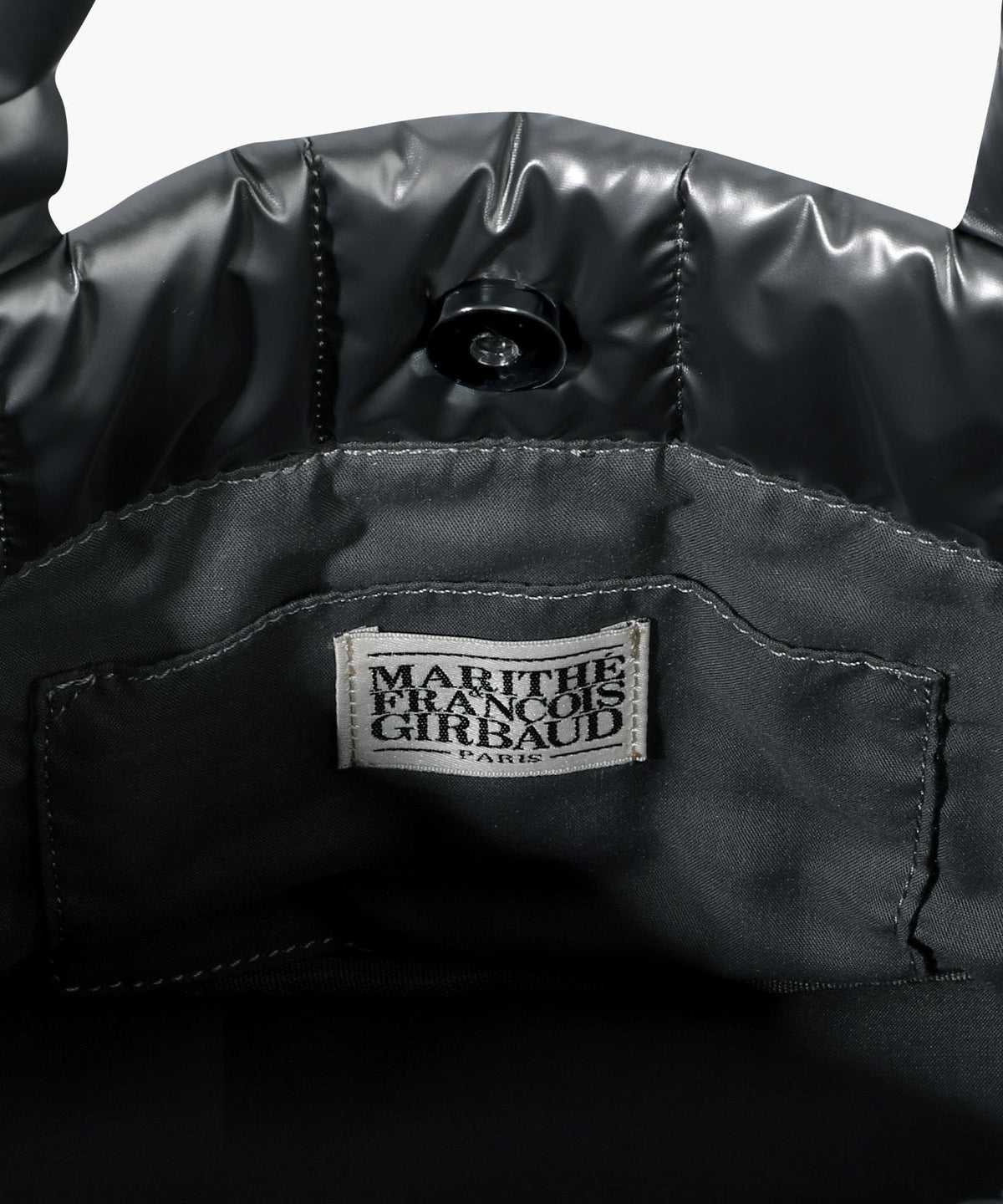 CLASSIC LOGO MATT METALLIC PADDING BAG gray
