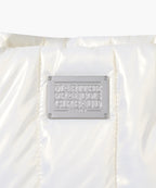 CLASSIC LOGO MATT METALLIC PADDING BAG ivory