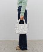 CLASSIC LOGO MATT METALLIC PADDING BAG ivory