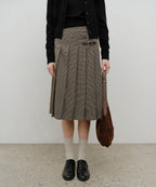 CLASSIC LOGO ROUND SUEDE SHOULDER BAG brown