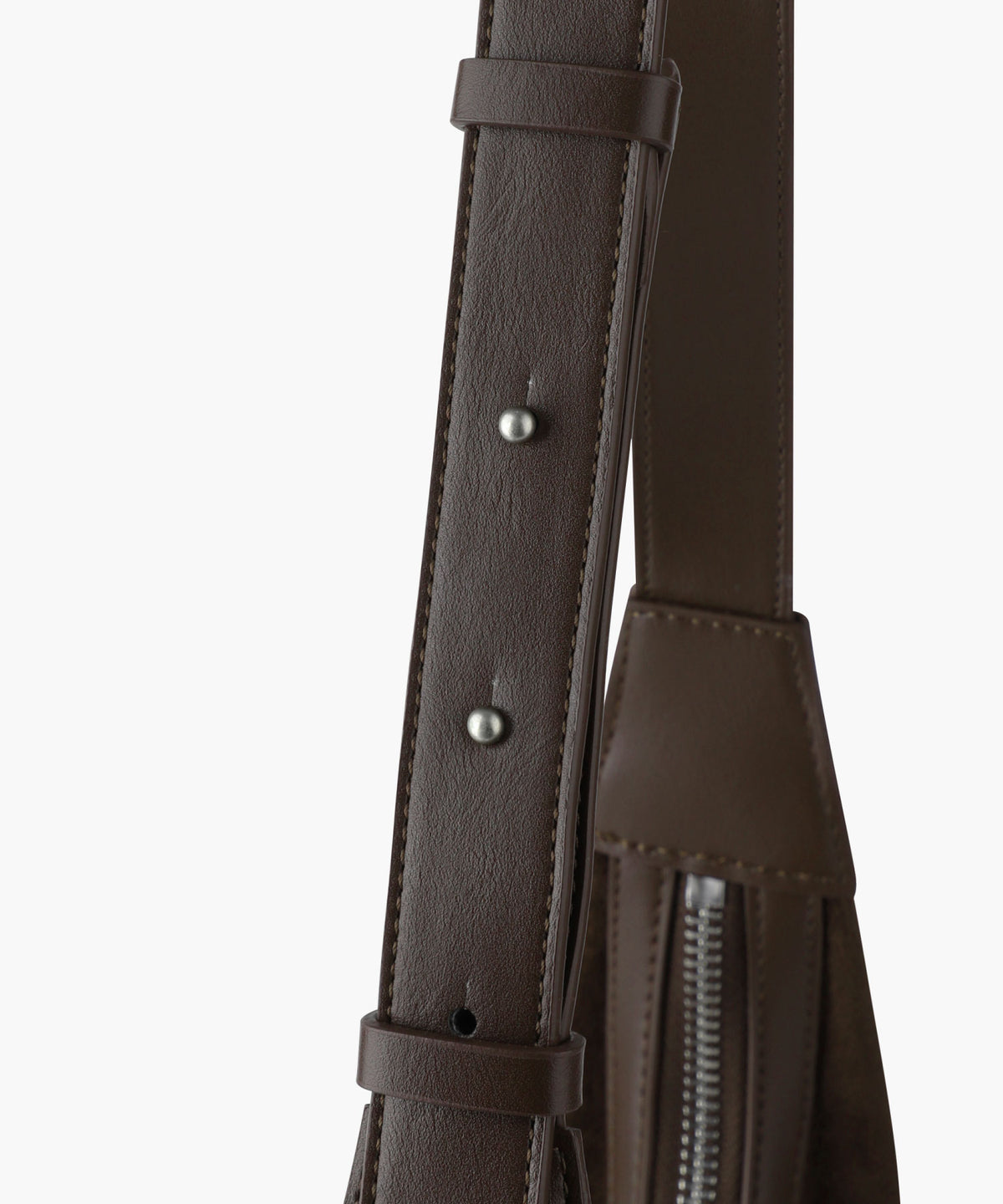 CLASSIC LOGO ROUND SUEDE SHOULDER BAG brown