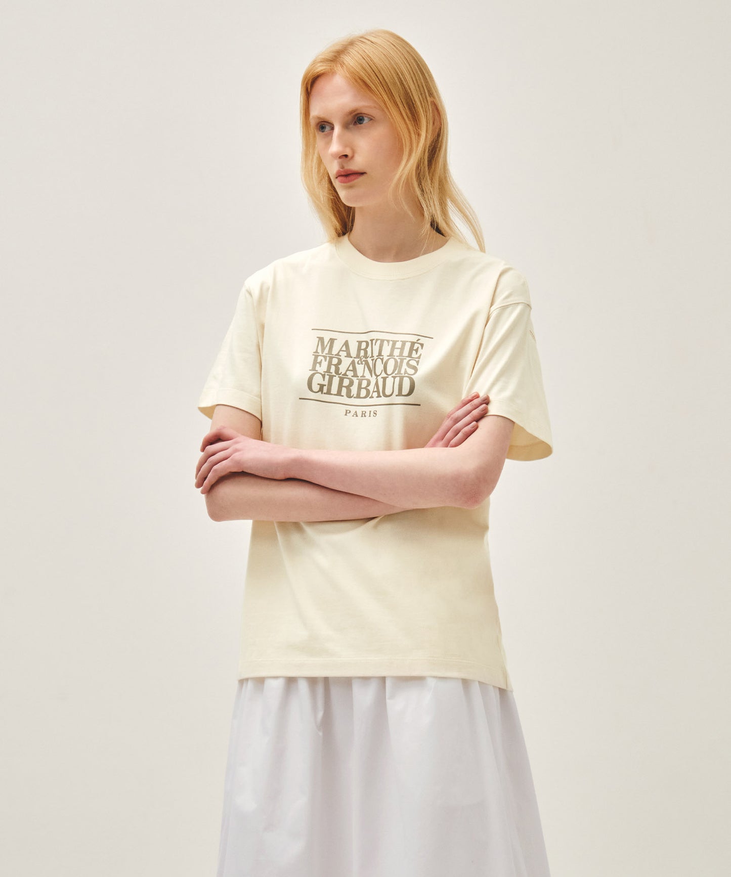 CLASSIC LOGO TEE cream