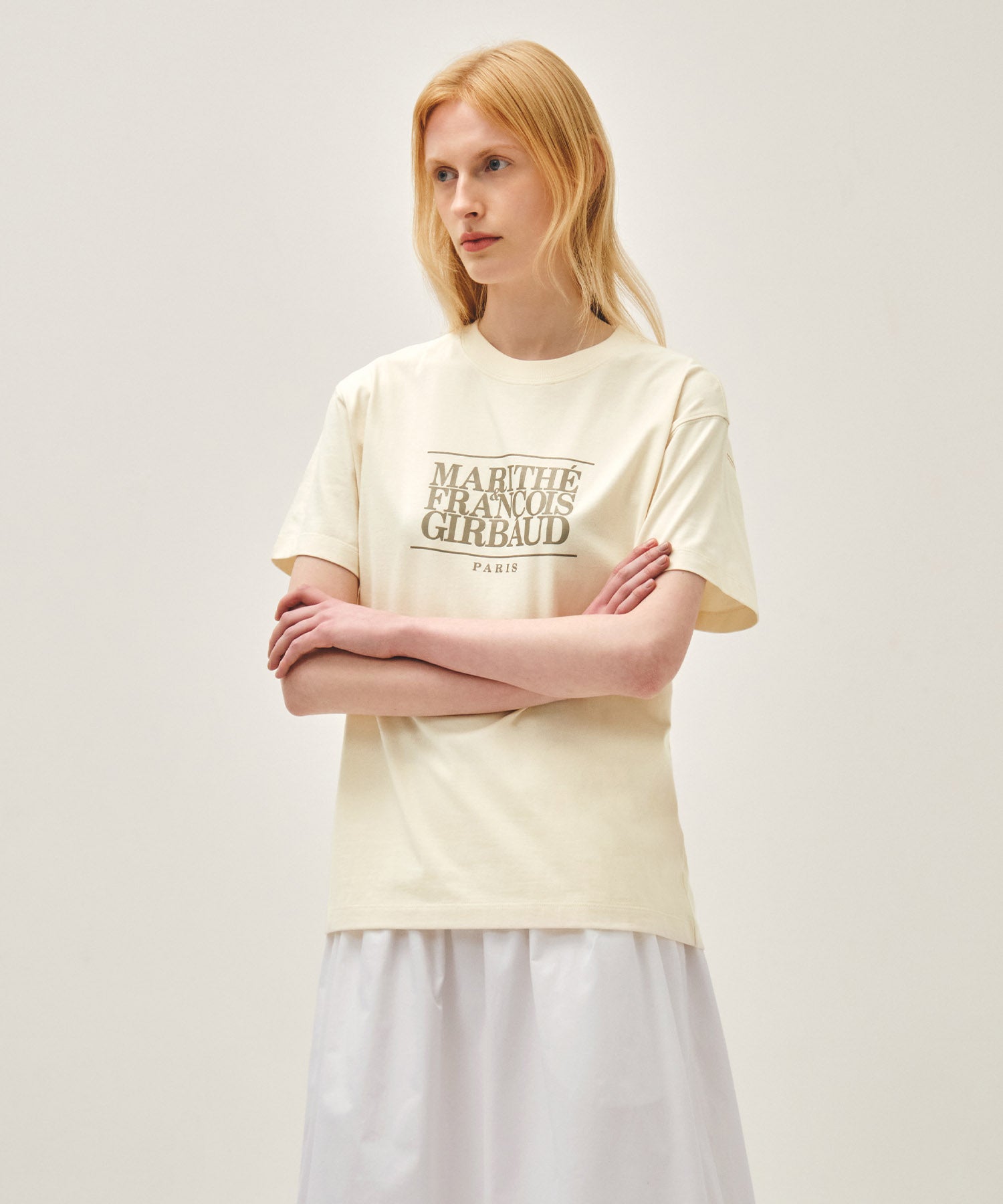 CLASSIC LOGO TEE cream