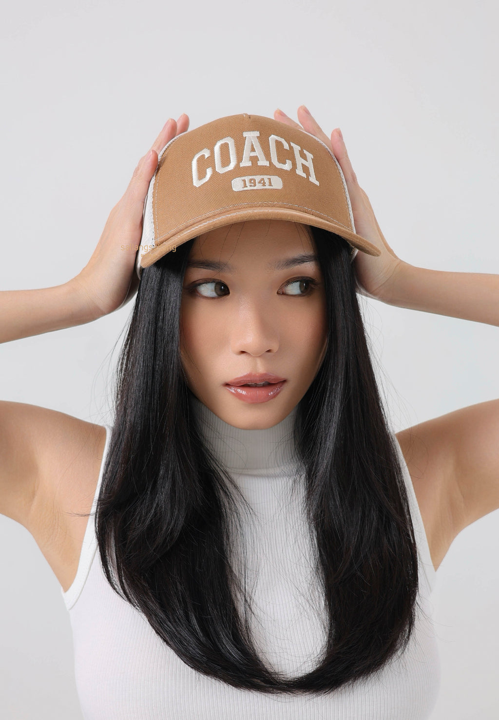 Coach 1941 Embroidered Trucker Hat Light Saddle XS/S