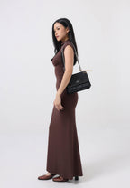 Klare Crossbody In Signature Canvas With Rivets Graphite Black