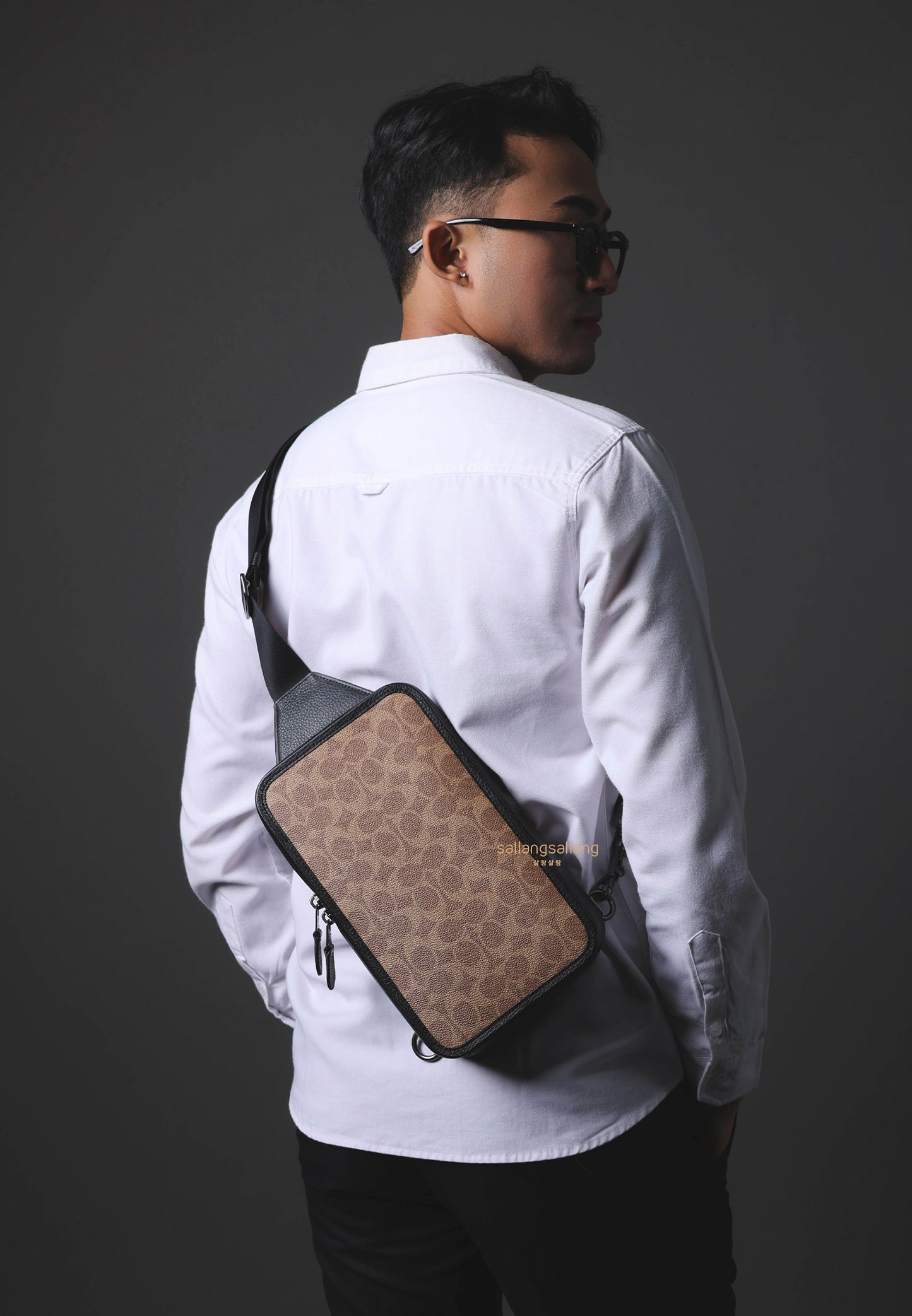 Sullivan Pack In Signature Canvas QB Tan Black