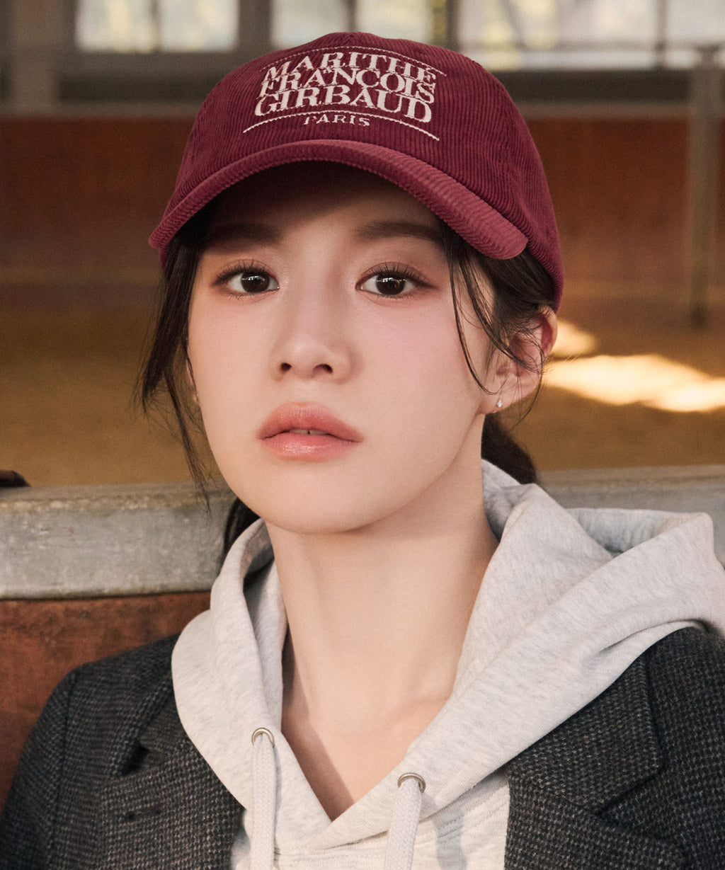 CORDUROY CLASSIC LOGO CAP burgundy