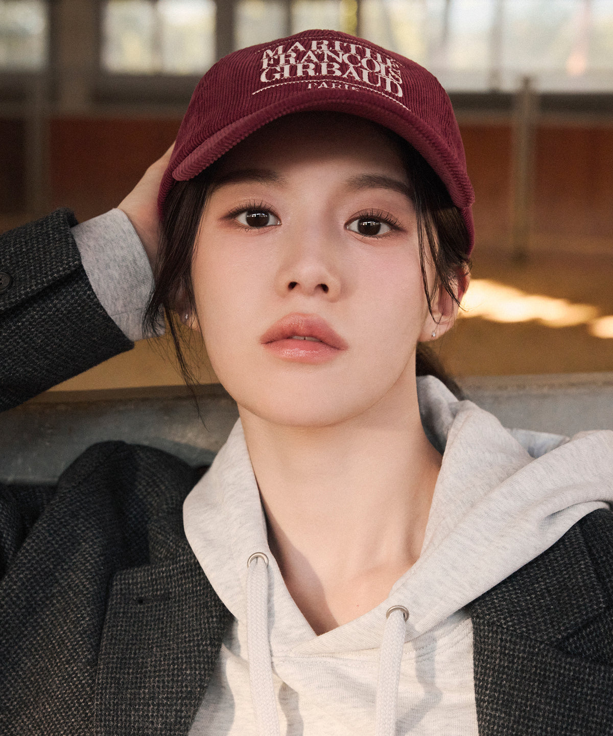 CORDUROY CLASSIC LOGO CAP burgundy