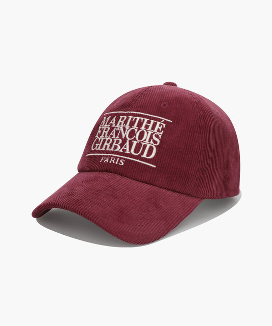 CORDUROY CLASSIC LOGO CAP burgundy