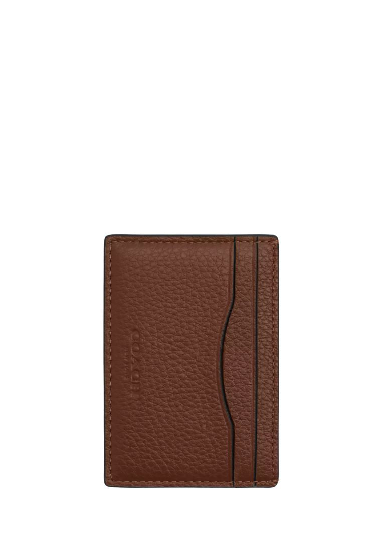 Card Case With Money Clip Gunmetal Saddle