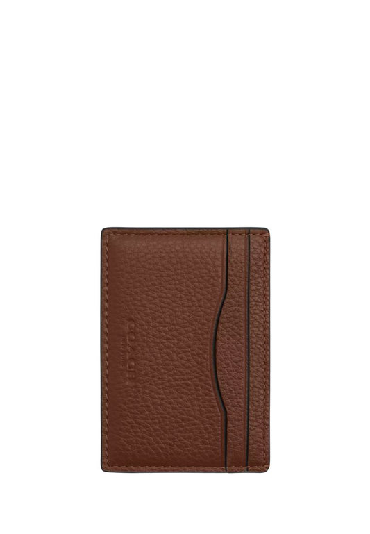 Card Case With Money Clip Gunmetal Saddle