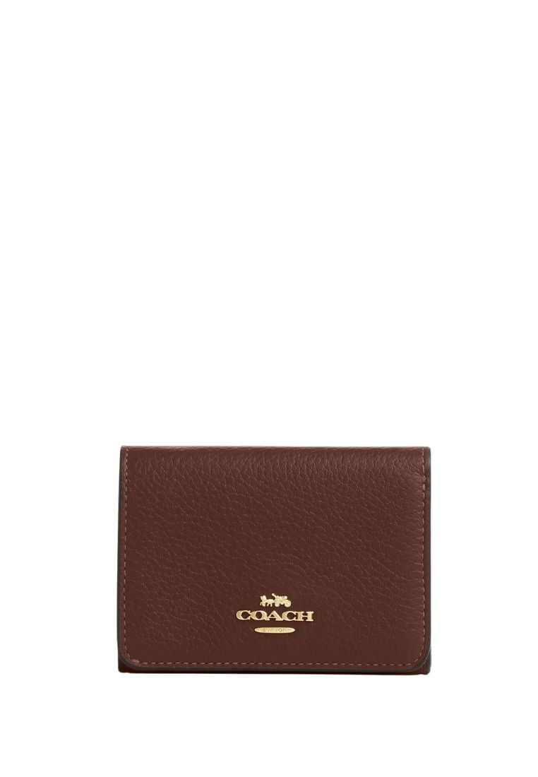 Card Holder Wallet In Signature Canvas Gold Tan Brown