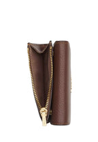 Card Holder Wallet In Signature Canvas Gold Tan Brown