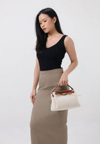 Carmen Top Handle Bag - Brown Canvas