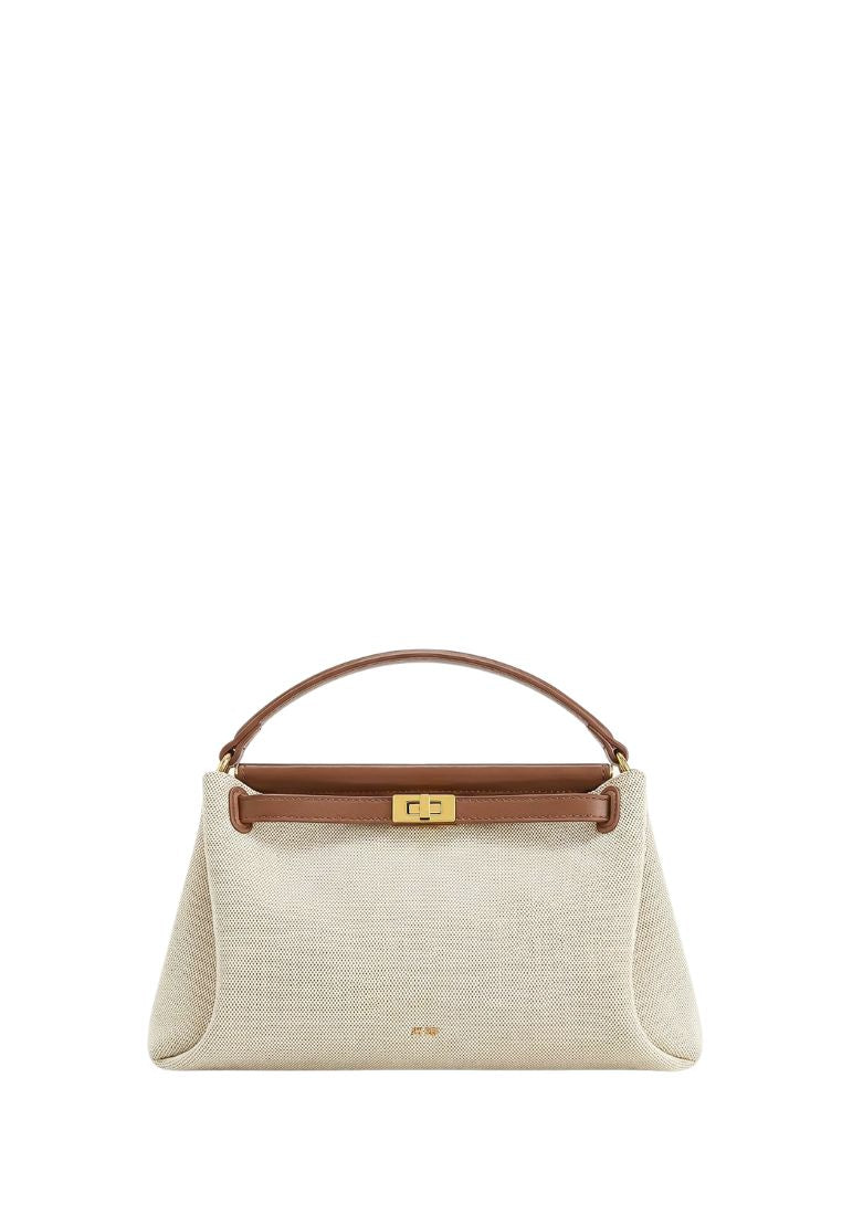 Carmen Top Handle Bag - Brown Canvas
