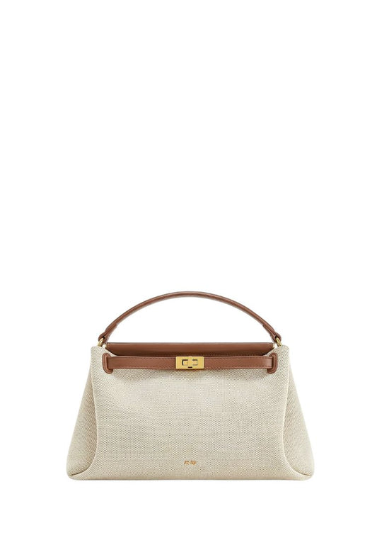Carmen Top Handle Bag - Brown Canvas