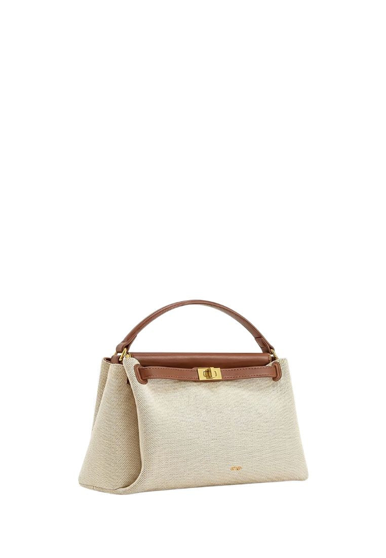 Carmen Top Handle Bag - Brown Canvas