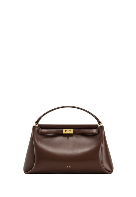 Carmen Top Handle Bag - Reddish Brown