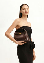 Carmen Top Handle Bag - Reddish Brown