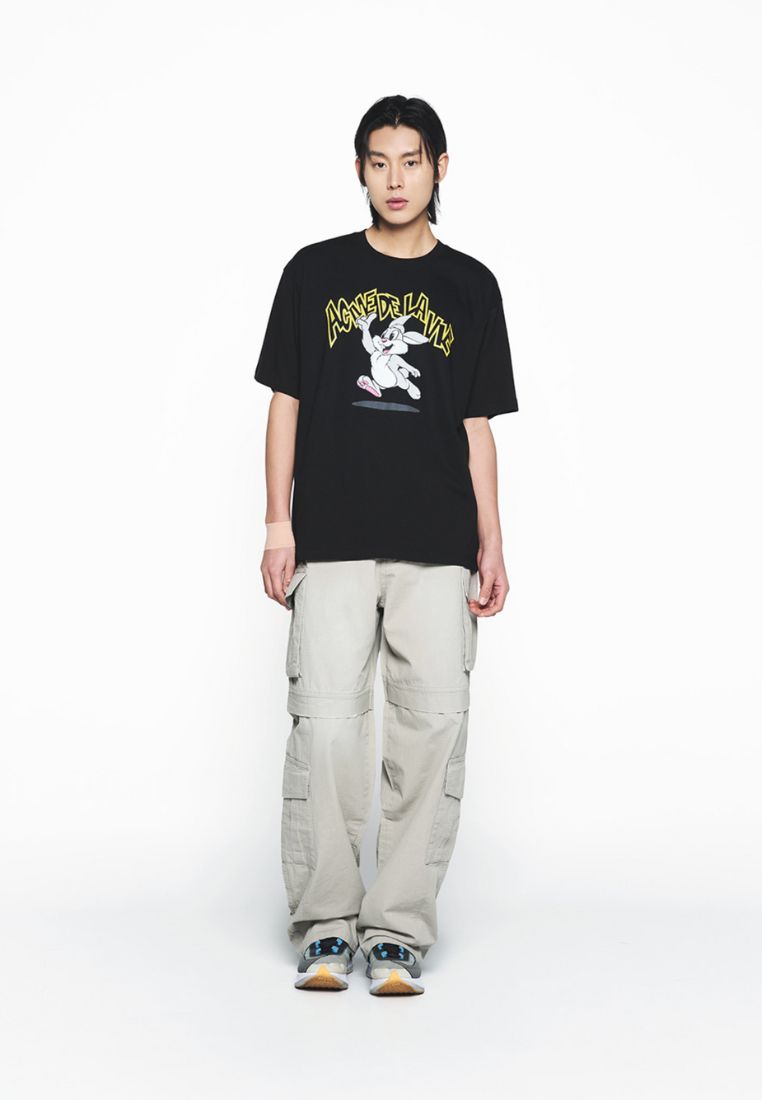 Cartoon Chinchilla Short Sleeve T-Shirt Black