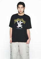 Cartoon Chinchilla Short Sleeve T-Shirt Black