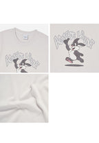 Cartoon Chinchilla Short Sleeve T-Shirt Light Gray