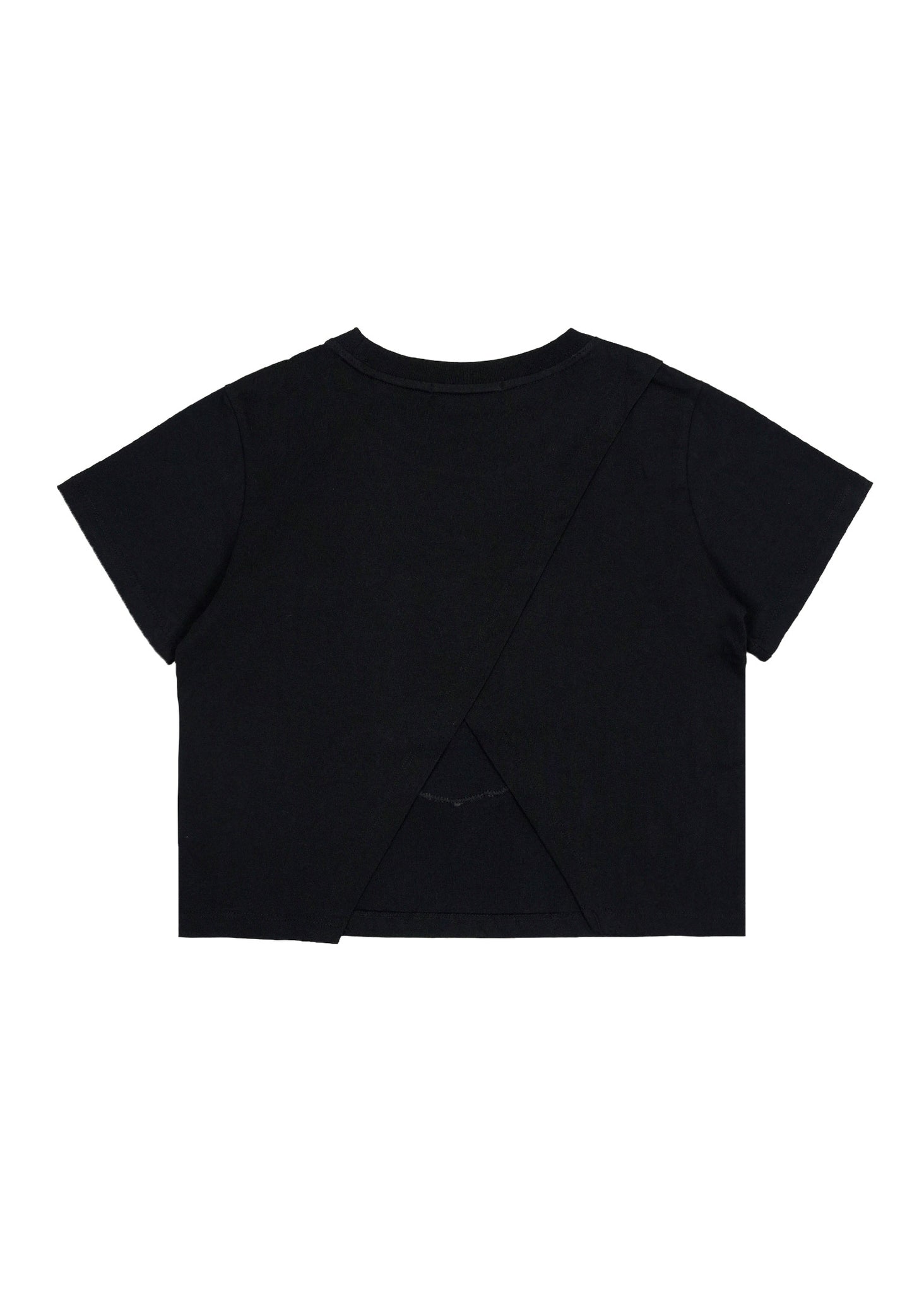 Celeb Double-Slit Crop T-shirt F Ria