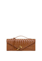 Celeste Woven Textured Envelope Top Handle Bag - Brown