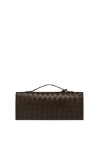 Celeste Woven Textured Envelope Top Handle Bag - Dark Brown