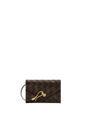 Celeste Woven Textured Envelope Wallet - Chocolate