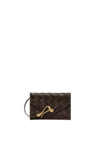 Celeste Woven Textured Envelope Wallet - Chocolate