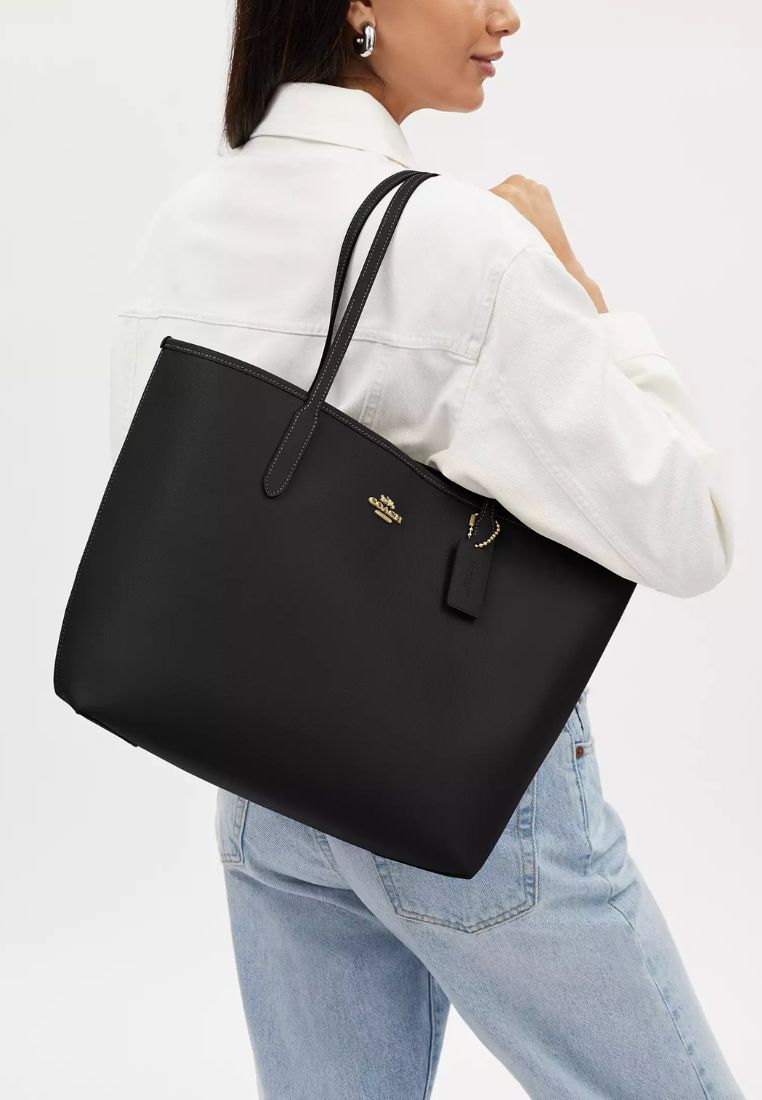 City Tote Bag Gold Black
