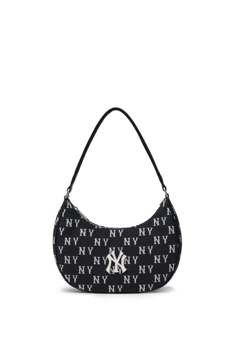 Classic Monogram Jacquard Hobo Bag NY Yankees Black