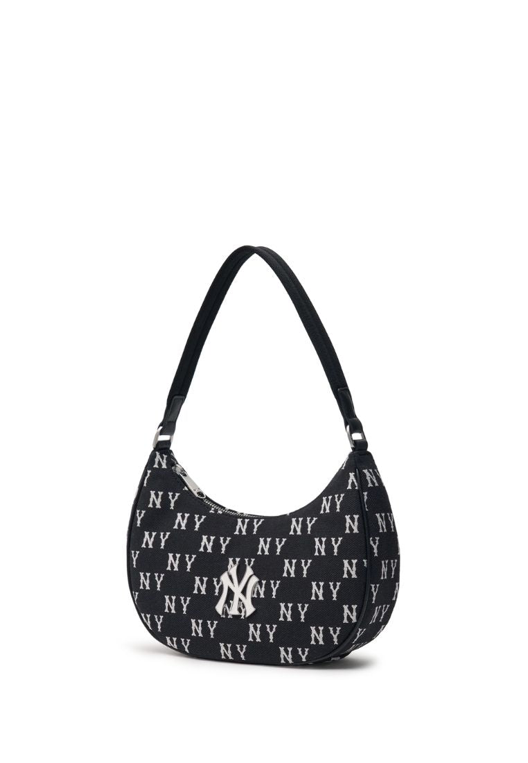 Classic Monogram Jacquard Hobo Bag NY Yankees Black