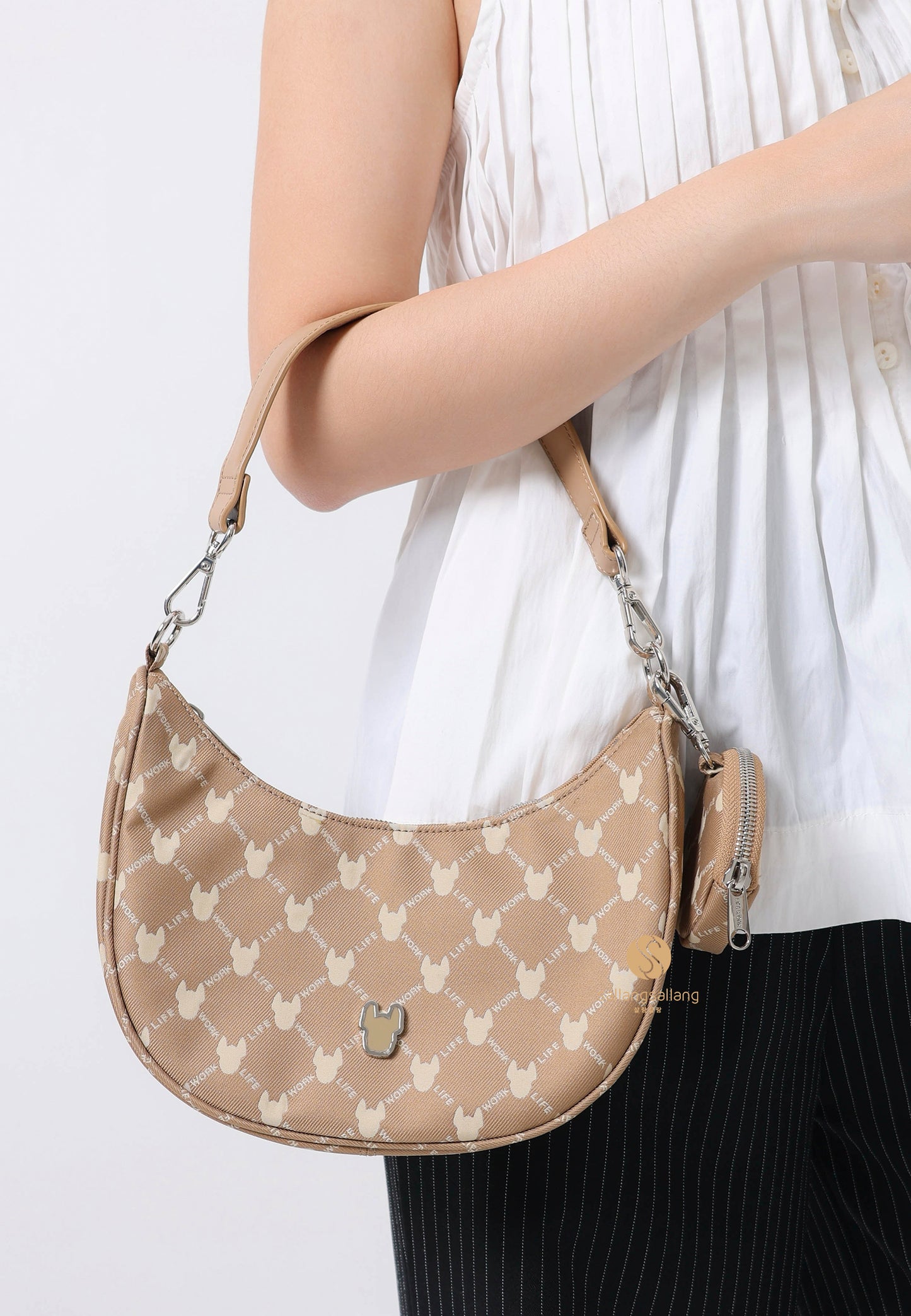Classic Radogram Hobo Bag Pattern Brown
