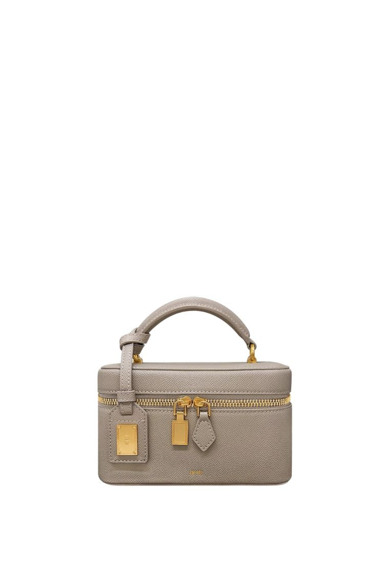 Cleo Box Shape Top Handle Bag - Taupe