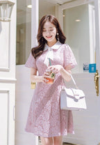 Collar Pink Dress By Bling