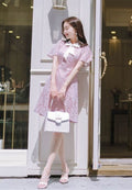 Collar Pink Dress By Bling