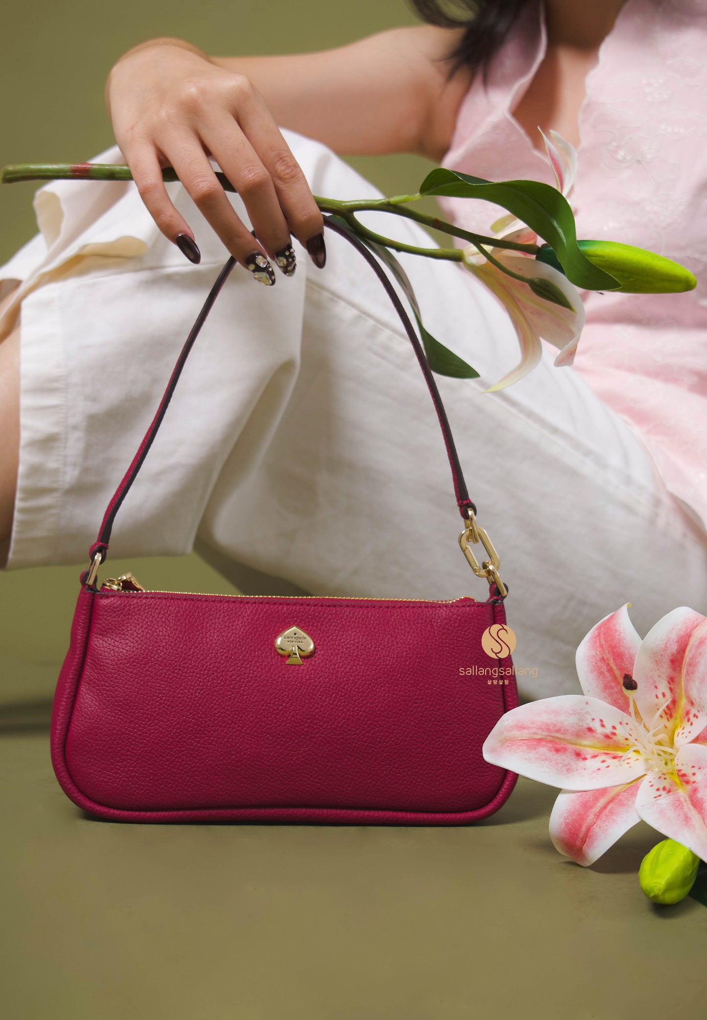 Kayla Convertible Wristlet Dark Raspberry