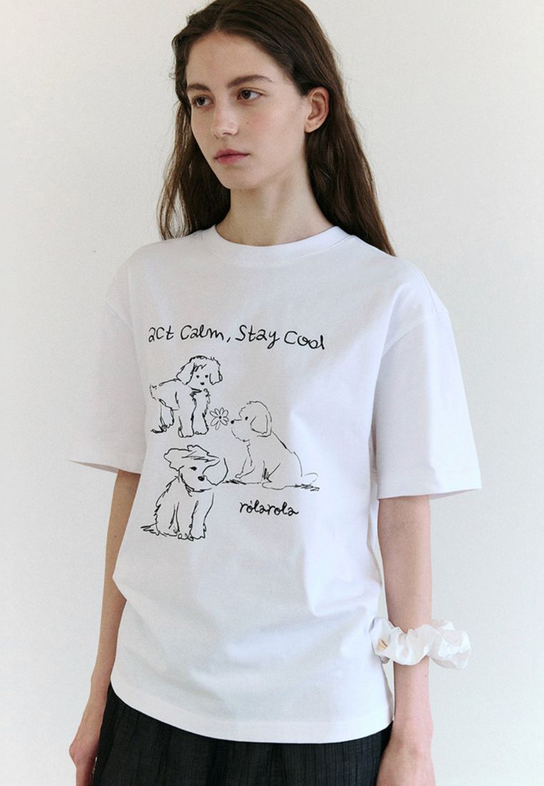 Cool Friends Puppy T-Shirt White