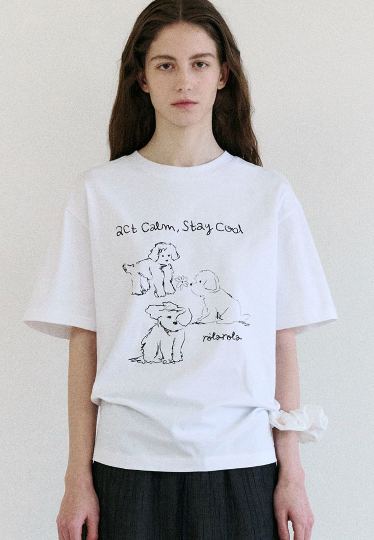 Cool Friends Puppy T-Shirt White