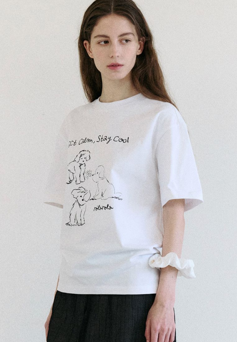 Cool Friends Puppy T-Shirt White