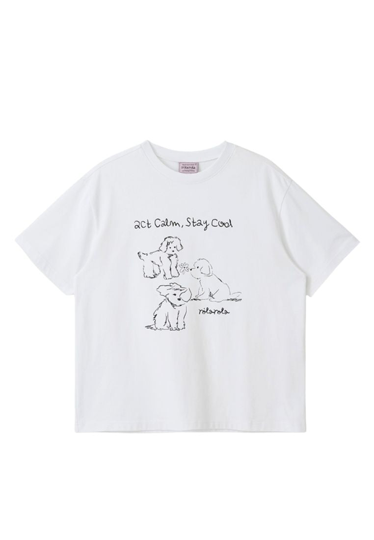 Cool Friends Puppy T-Shirt White