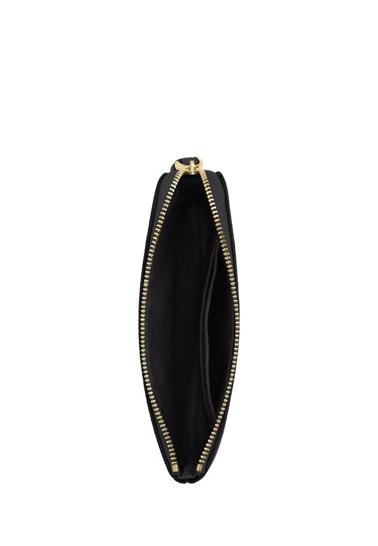 Corner Zip Wristlet Gold Black