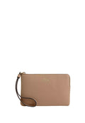 Corner Zip Wristlet Gold Taupe