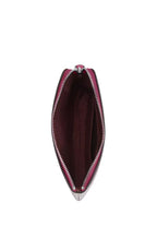 Corner Zip Wristlet Silver Pink