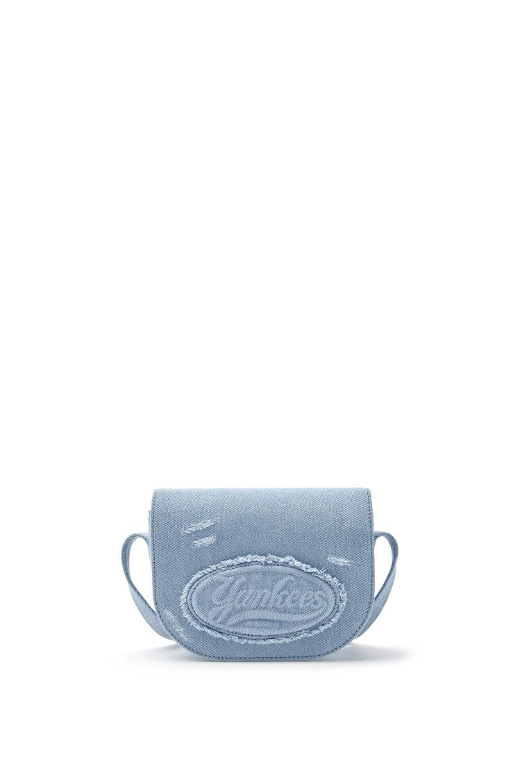 Cursive Vintage Denim Cross Bag NY Yankees Light Blue